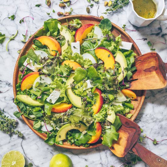 Peach, Avocado & Feta Cheese Salad - Recipe photo by A Cultivated Living