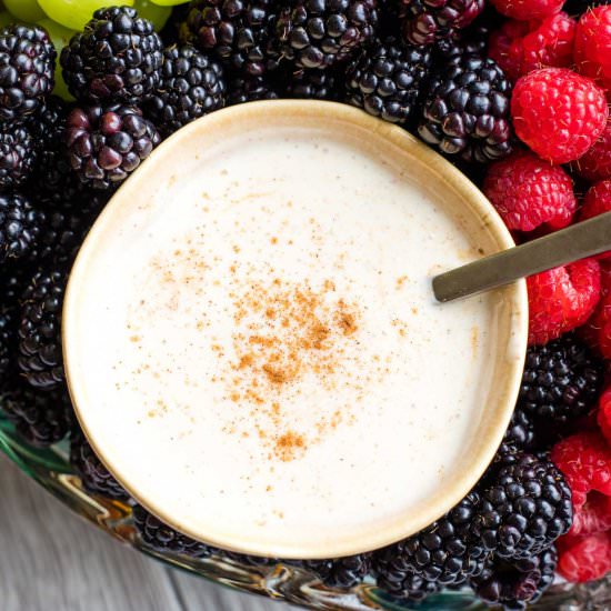 Sugared-Vanilla Yogurt Fruit Dip - Recipe photo by Two Healthy Kitchens