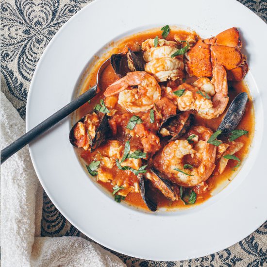 Fra Diavolo Seafood Stew - Recipe photo by A Cultivated Living