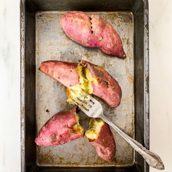 Baked Japanese Sweet Potatoes - Recipe photo by livlabelfree
