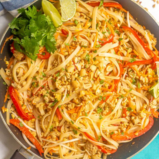 Easy chicken pad Thai - Recipe photo by Family Food on the Table