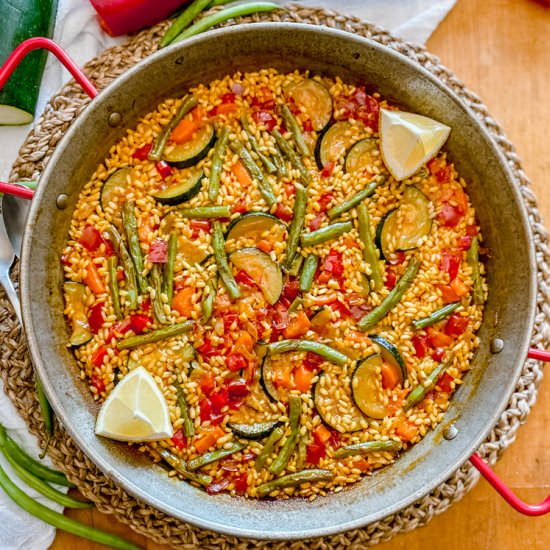 Summer Vegetable Paella - Recipe photo by Spain on a Fork