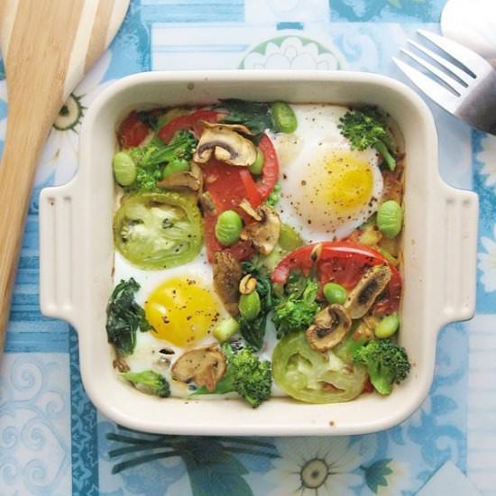 Oven-"Poached" Shakshouka Bake Eggs - Recipe photo by escapetofood