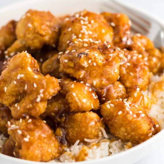 Orange Cauliflower Recipe - Recipe photo by buildyourbite