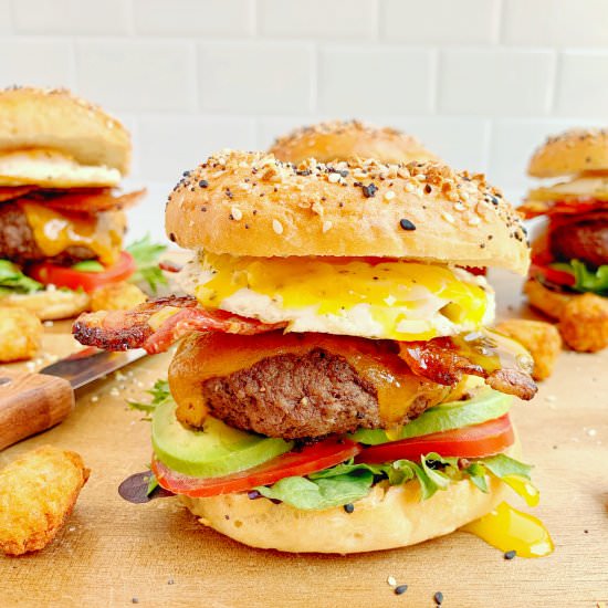 Everything Breakfast Burgers - Recipe photo by Theyummymuffin