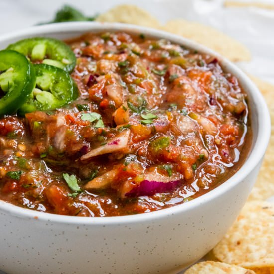 Roasted Tomato Salsa - Recipe photo by lemons and zest