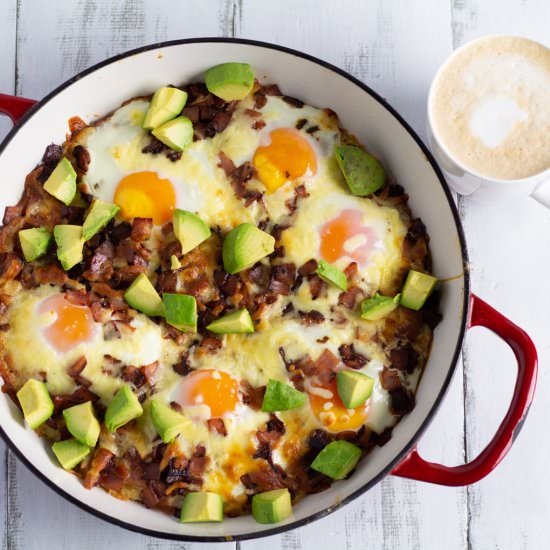 Avocado & Hash Brown Breakfast Bake - Recipe photo by icingonthesteak