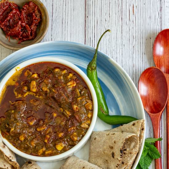 PALAK CORNS - Recipe photo by ThisThatMore