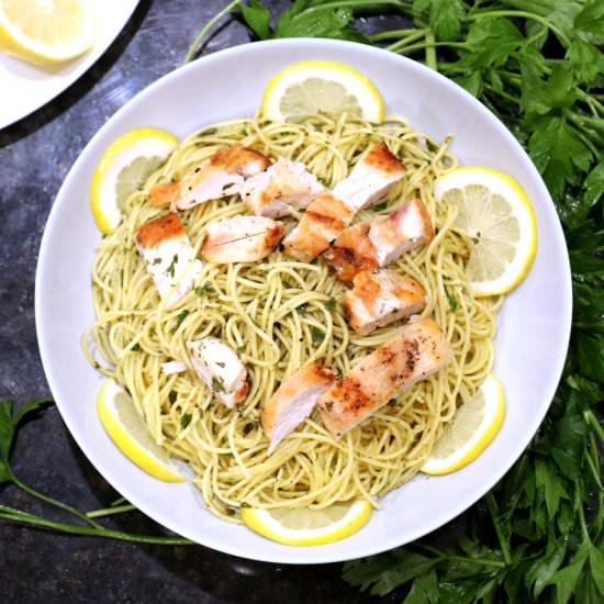 Zesty Parsley Lemon Chicken Pasta - Recipe photo by Sprinkleofsesame