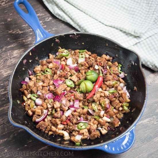 Easy Pork Belly Sisig - Recipe photo by Rivertenkitchen