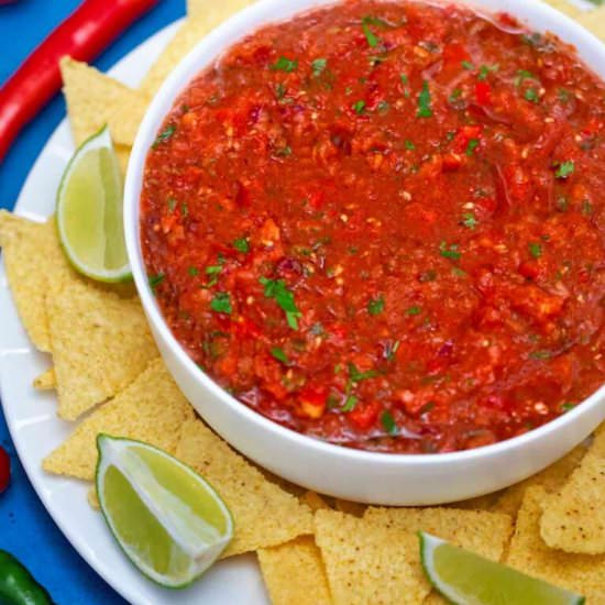 Homemade Salsa - Recipe photo by peasandpeonies