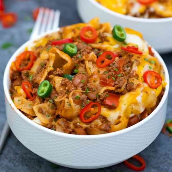 Instant Pot Chili Mac - Recipe photo by peasandpeonies