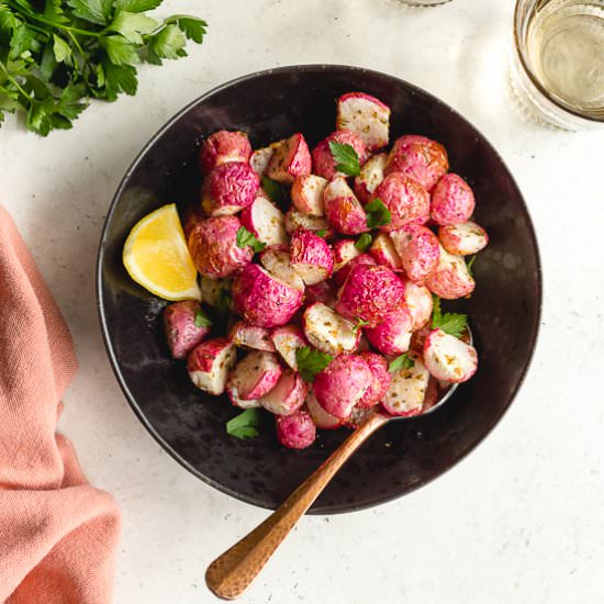 Air Fryer Radishes - Recipe photo by Crumb Top Baking