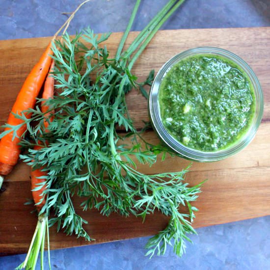 Carrot green Pesto - Recipe photo by Pane-Bistecca
