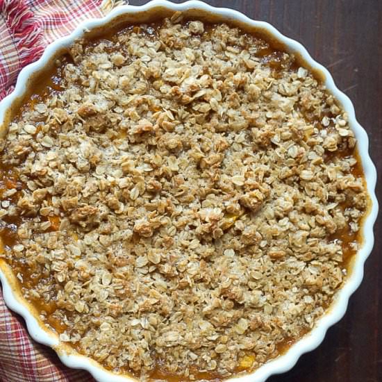 Peach and Apricot Crumble - Recipe photo by alieromano
