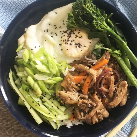 Donburi Bowl with Duck - Recipe photo by chezlerevefrancais