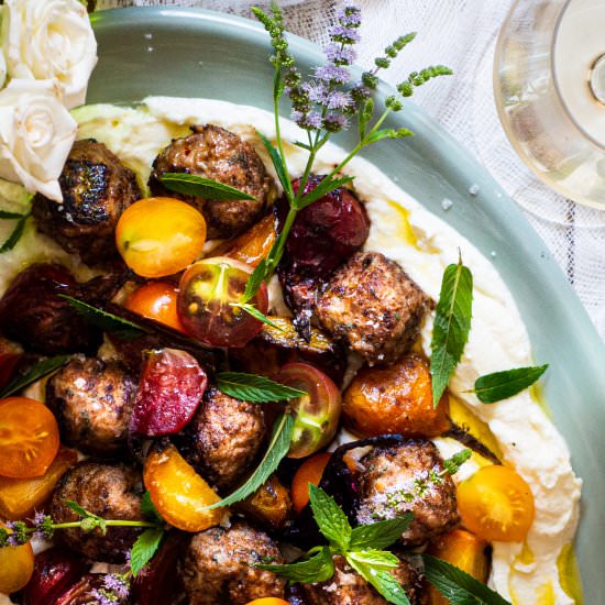 Minty Lamb Meatballs - Recipe photo by rhubarbandcod