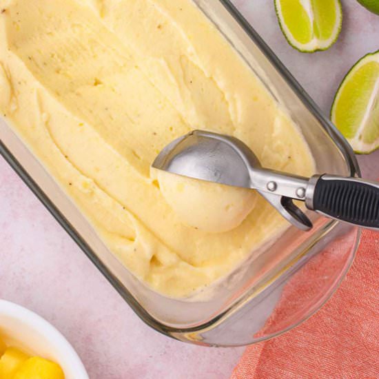 Pineapple Nice Cream - Recipe photo by Three Little Chickpeas
