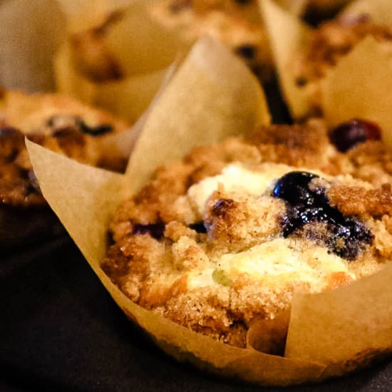 Blueberry Streussel Muffins - Recipe photo by NotEntirelyAverage