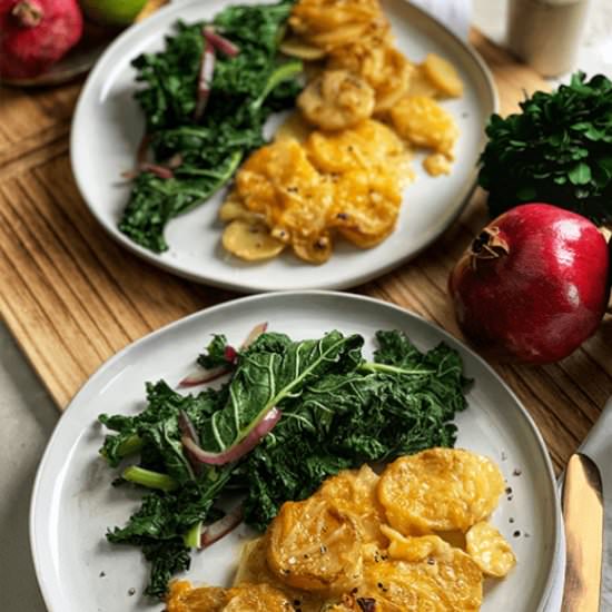 Creamy Vegan Scallops Potatoes - Recipe photo by THE VGN WAY