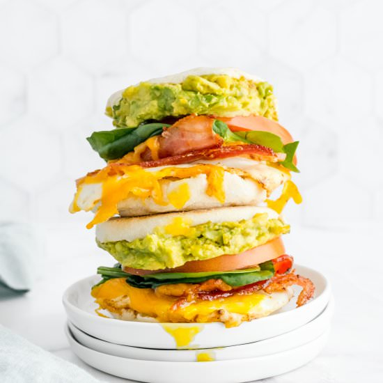 Loaded Breakfast Sandwiches - Recipe photo by FoodFolksandFun