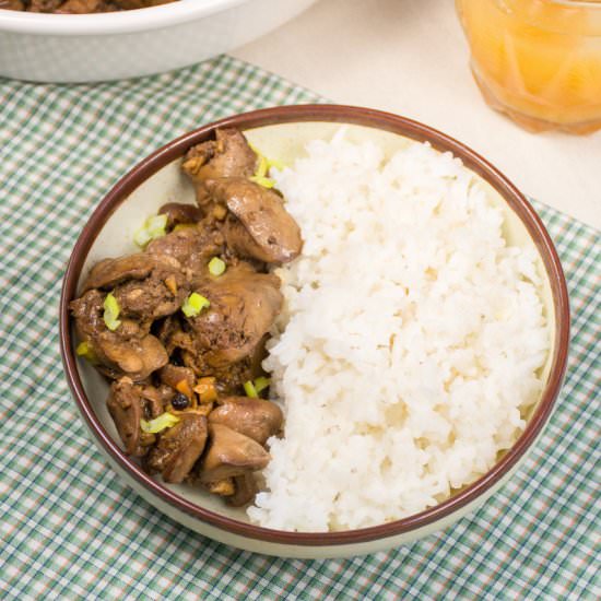 Chicken Liver Adobo - Recipe photo by tastephilippines