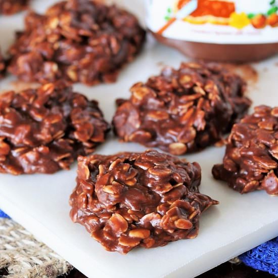Nutella No-Bake Cookies - Recipe photo by thekitchenismyplayground