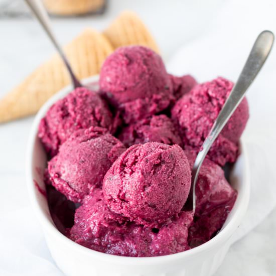 No-Churn Fresh Cherry Ice Cream - Recipe photo by butter and bliss