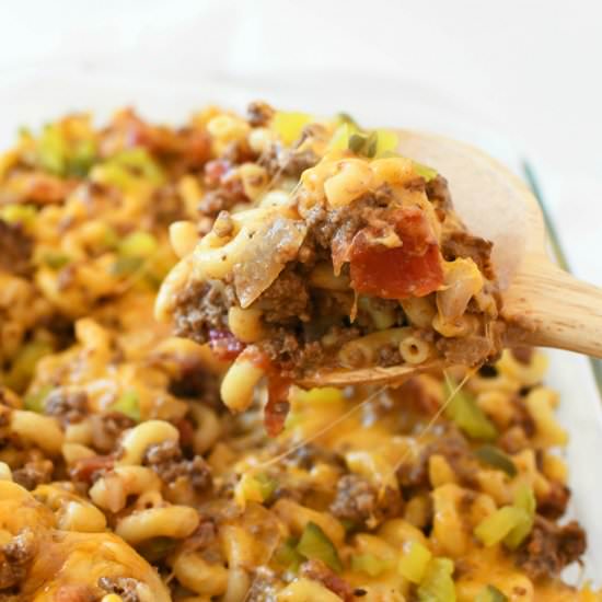 Cheeseburger Casserole Recipe - Recipe photo by Savvysavingcouple