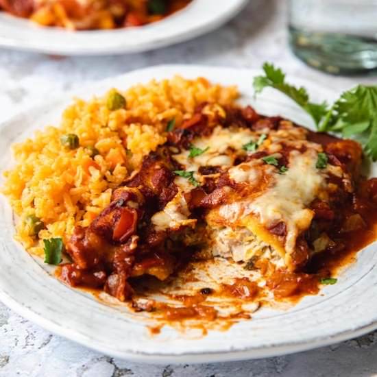 Rotisserie Chicken Enchiladas - Recipe photo by thetravelpalate