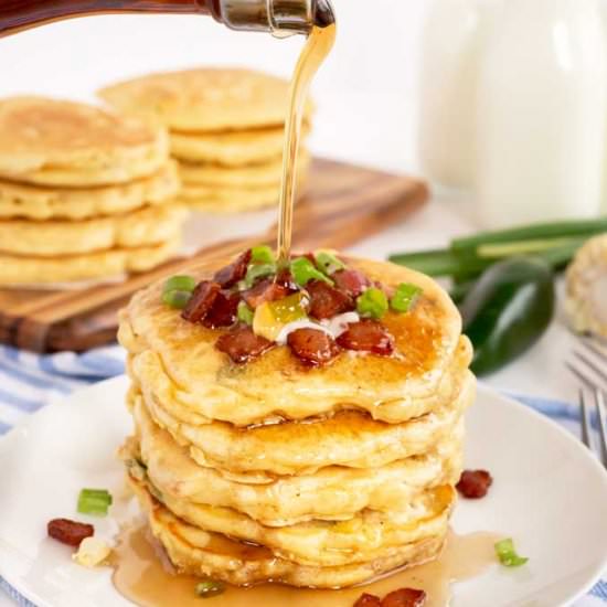 Corn Pancakes with Bacon - Recipe photo by Lemon blossoms