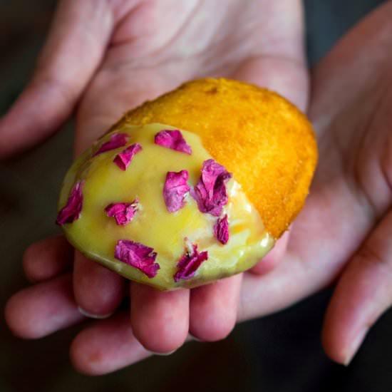 White Chocolate & Lemon Curd Madeleine - Recipe photo by Artemis_eats