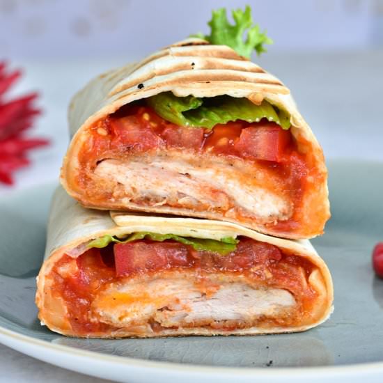 crispy chicken wrap - Recipe photo by everyday-delicious.com