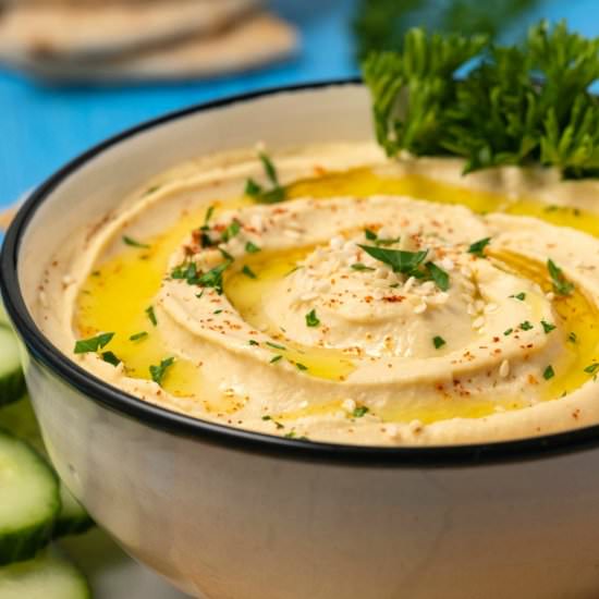 Roasted Garlic Hummus - Recipe photo by lovingitvegan