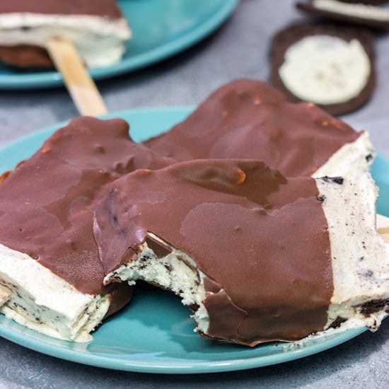 No Churn Oreo Ice Cream Bars - Recipe photo by spicedblog