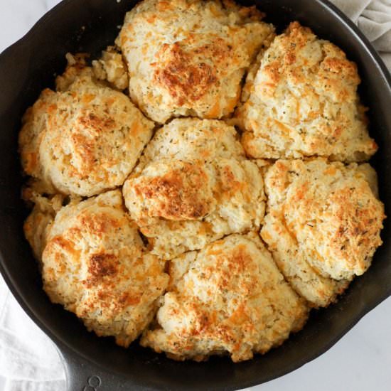 Cheesy Drop Biscuits - Recipe photo by DoughEyedBlog