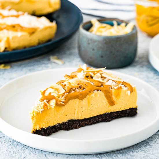 Eggless Dulce de Leche Cheesecake - Recipe photo by Mommys Home Cooking