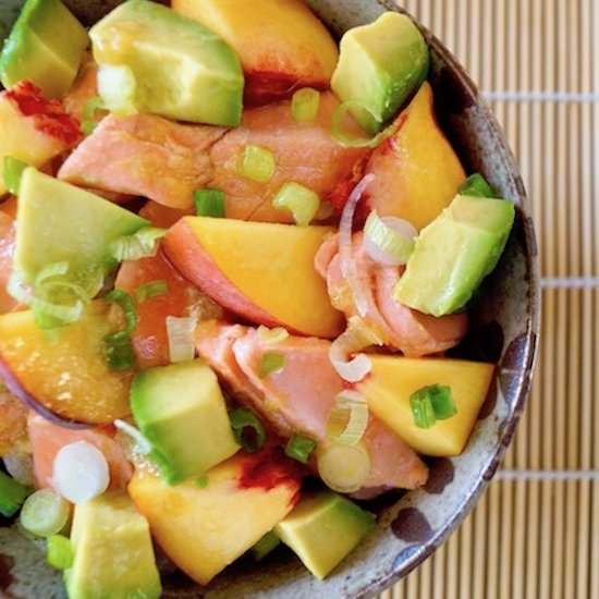 Salmon Peach Avocado Bowl - Recipe photo by cookingontheweekends