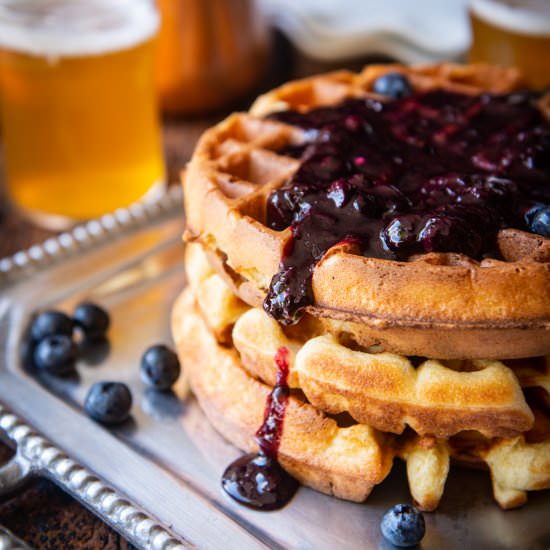 Overnight Yeasted Beer Waffles - Recipe photo by TheBeeroness
