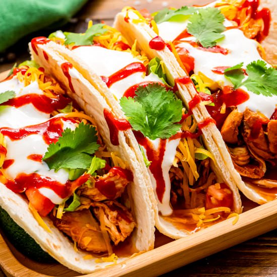 Instant Pot Chicken Tacos - Recipe photo by julieseatsandtreats