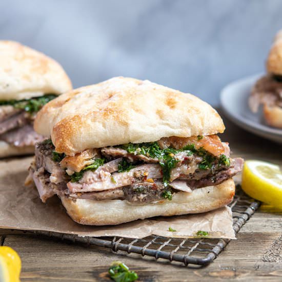 Porchetta sandwich - Recipe photo by cherryonmysundae