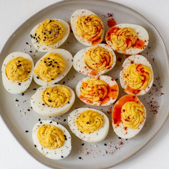 Whole30 Deviled Eggs - Recipe photo by travelingspiceco