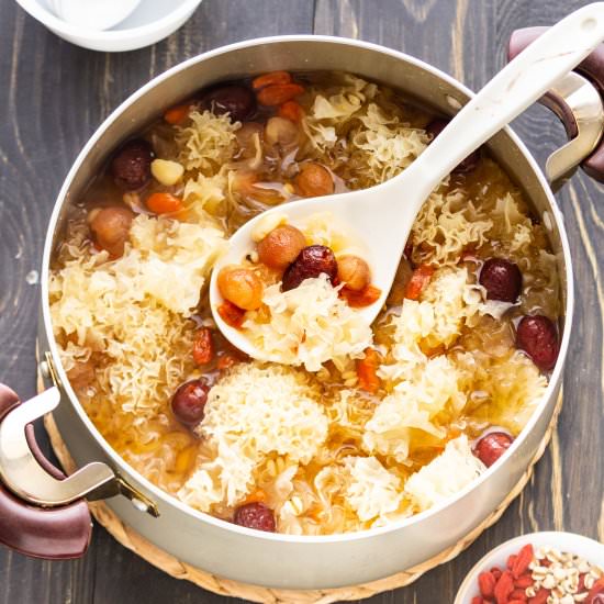 Snow Fungus Dessert Soup - Recipe photo by WokandKin