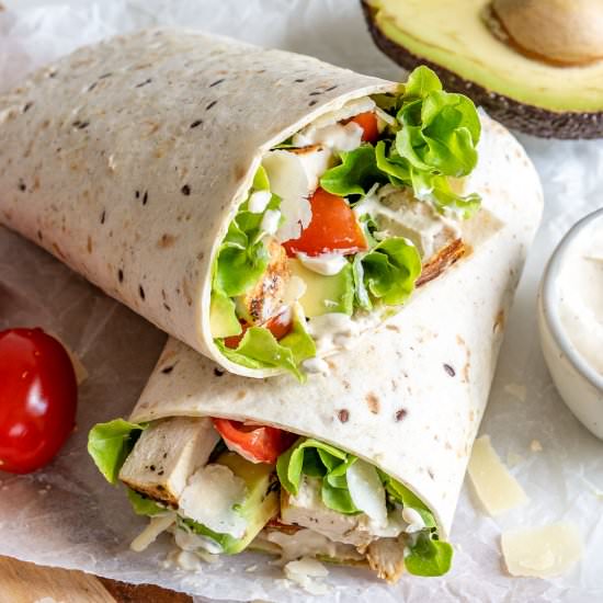CHICKEN CAESAR WRAP - Recipe photo by healthyfitnessmeals