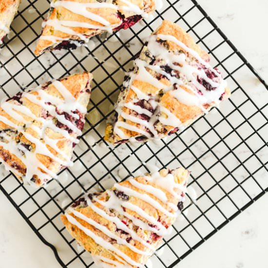 Mixed Berry Scones with Drizzle - Recipe photo by TheCakeChica