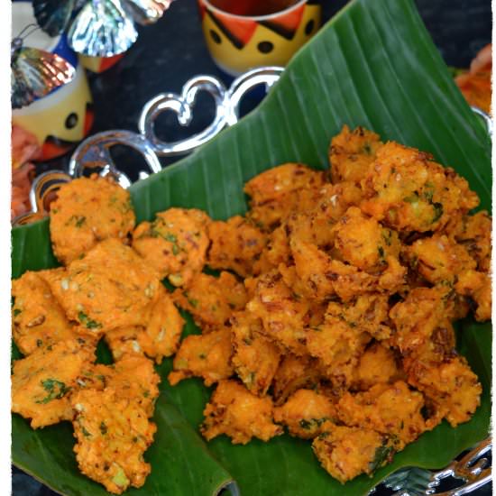 Cabbage & Red Lentil Pakoda - Recipe photo by Vegcookbook by Praveena