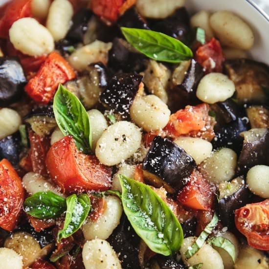 Roasted Eggplant and Tomato Gnocchi - Recipe photo by theforkedspoon