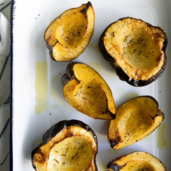 How to Roast an Acorn Squash - Recipe photo by theforkedspoon