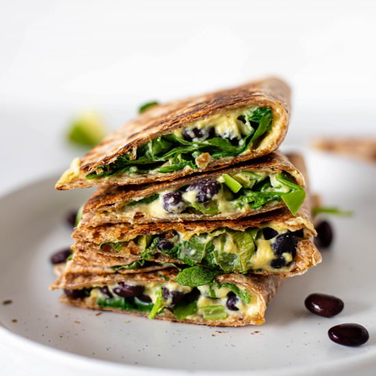 Vegan Quesadillas - Recipe photo by greenseggsandyams