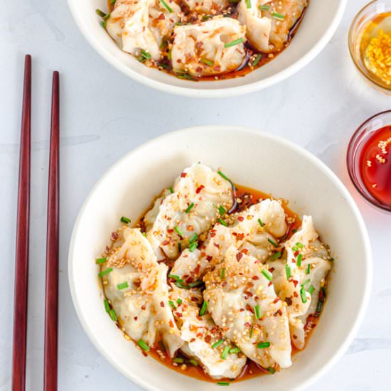 Sichuan Chicken Dumplings - Recipe photo by Priyanka DK